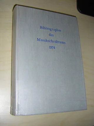 Bibliographie des Musikschrifttums: Band 20: 1974.