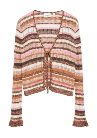 comma - Strickjacke beige/mehrfarbig - Gr. - 34