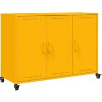 vidaXL Sideboard Sideboard Senfgelb 100,5x39x72 cm Stahl (1 St)