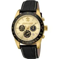 roberto cavalli Chronograph Uomo Chrono RC5G046L1045, Quarzuhr, Armbanduhr, Herrenuhr, Lederarmband, analog, Tag