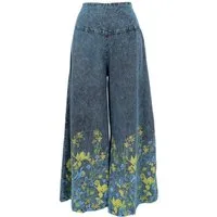 Guru-Shop Relaxhose Palazzohose, Boho Baumwollhose, Hosenrock mit.. alternative Bekleidung