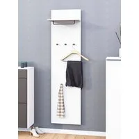 borchardt Möbel Garderobenpaneel Tom, Höhe 160 cm, 5 Haken, Kleiderstange aus Metall, Hutablage