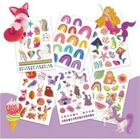 PAPIERDRACHEN Kindertattoo 100 Metallic-Tattoos zum Aufkleben - Hautfreundliche Kindertattoos