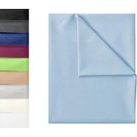 NatureMark Bettlaken klassisches Betttuch Haustuch, 100% Baumwolle, Gummizug: ohne, (1 Stück), Laken Haustuch, viele Größen und Farben, 180x275 cm, Hell blau
