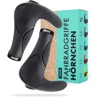 AARON Fahrradlenkergriff Horn - Ergonomische Fahrradgriffe mit Hörnchen für MTB Trekking