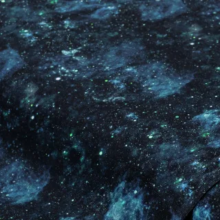 Baumwoll-Jersey "Weltall" mit Elasthan, blau-color