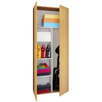 VCM Mehrzweckschrank Holz Besenschrank Staubsauger Putzschrank Vandol (1-St) 70x178x40cm Putzschrank, Haushaltsschrank