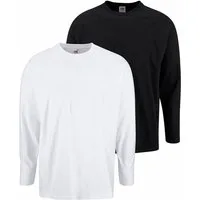 Fruit of the Loom Langarmshirt (Packung, 2-tlg) aus reiner Baumwolle, 2-er Pack