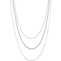 Hey Happiness Collier Trio Layer, elegant & feminin, Mehrreihige Edelstahl Halskette Damen, verstellbar