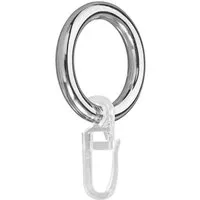 GARESA Gardinenring Kunststoffring mit Haken, (20-St), für Durchmesser bis 20mm, einfache Montage
