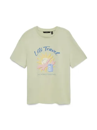 VERO MODA - VMNINNA MIA SS TOP BOX JRS Fog Green - Gr. - XS