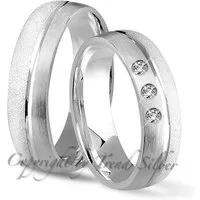 Trauringe123 Trauring Hochzeitsringe Verlobungsringe Trauringe Eheringe Partnerringe aus 925er Silber mit Stein J12