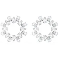 Swarovski Paar Ohrstecker Matrix Baguette Kreis, mit Swarovski® Kristall