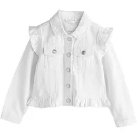 Next Jeansjacke Jeansjacke mit Schulterrüschen (1-St)
