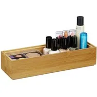 relaxdays Aufbewahrungsbox 2 x Ordnungsbox Bambus