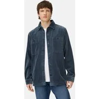camel active Hemdjacke mit Druckknöpfen Langarm Markenlabel
