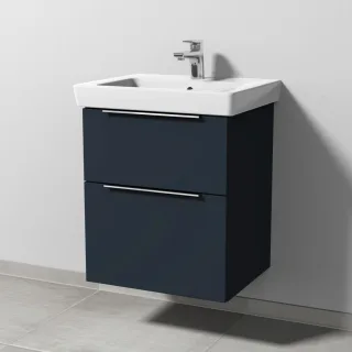 Sanipa 3way Waschtischunterbau zu Villeroy & Boch Subway 2.0 Waschtisch mit 2 Auszügen, Marine-Matt UP6111R