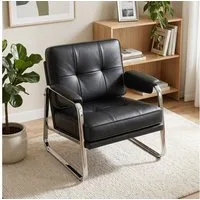 HOMCOM Sessel (Polstersessel, 1-St., Relaxsessel), Knopfheftung, breite Sitzfläche, dicker Schaumstoff