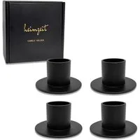 heimzeit Tischkerzenhalter heimzeit Kerzenhalter für Stabkerzen 22 mm (Set, 4 Stück), Stabkerzenhalter Tisch