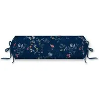 PiP Studio Dekokissen Nackenrolle Tokyo Bouquet Dark Blue, Zierkissen, Dekokissen