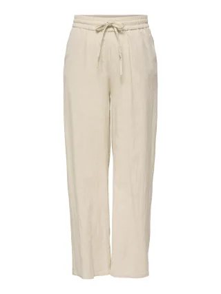 ONLY - ONLTIZANA COTTON LOOSE PANTS WVN NOOS Silver Lining - Gr. - M