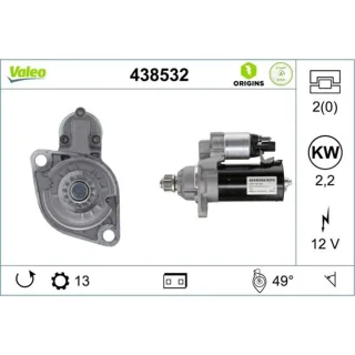 Valeo Starter 2,2 kW MAN VW 2,0