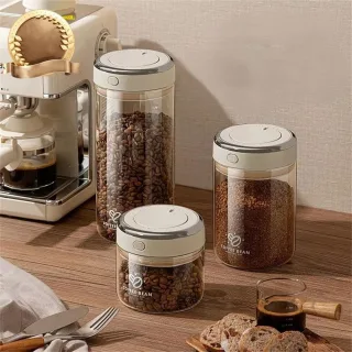Vacuum Food Grade Coffee Bean Sealed Jar with Date Tracker Waking Bean Valve Storage Containers Widely Used for Grain Sn