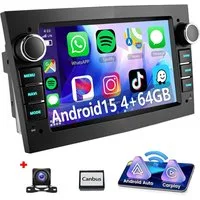 ESSGOO 7'' Android 15 Autoradio für Opel Astra H/Corsa C/D/Vectra C/Zafira h Autoradio (RDS, 4+64GB(optional), DAB (optional), FM, DAB+ (optional), SWC, Apple Carplay Android Auto GPS Navi WIFI BT EQ)