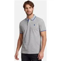 U.S. Polo Assn. Poloshirt USKayle – Classic Fit kurzarm mit Logo-Stickerei Mit Flachstrick-Kragen, Knopfleiste und elastischer Baumwollmischung