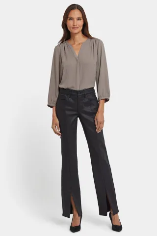 Beschichtete Marilyn Straight Jeans | Schwarz Beschichtet