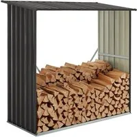Juskys Kaminholzregal Enno, BxTxH:163x83x154 cm, 1 m² Grundfläche, wetterfeste, stabile Konstruktion
