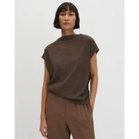 someday Kurzarmshirt Kadelma aus Jersey mit Kreppstruktur Mit weichem Griff und modernem Stehkragen