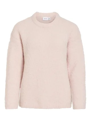 VILA - VIDAYA O-NECK L/S KNIT TOP - Gr. - M