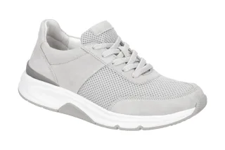 Gabor 86.897.40 ROLLINGSOFT Damen Sneakers light grey Mesh Dreamvelour