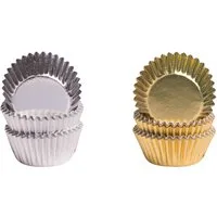 Demmler Pralinenform Pralinenförmchen in silber und gold, 150 Stück, Backdekoration, Made in Germany