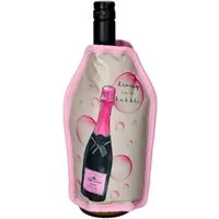 Giftcompany Wein- und Sektkühler Kühlmanschette Weinkühler Froid Champagnerflasche Grau Rosa