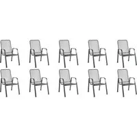 MFG Freizeitmöbel Gartenstuhl Mec-Stor Streckmetall Stapelsessel 10 er Set / Stapelstuhl (Spar-Set, 10 St), 10 Stück / wetterfest / stapelbar