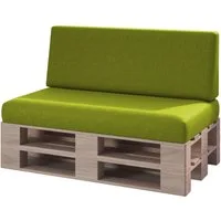 sunnypillow Palettenkissen Milano - 2er Set Palettenauflage mit abnehmbarem Bezug Kaltschaum, 2er Set Sitz- und Rückenkissen