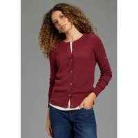 KangaROOS Strickjacke hüftlange Form, figurbetonte Passform, aus Feinstrick und Strick