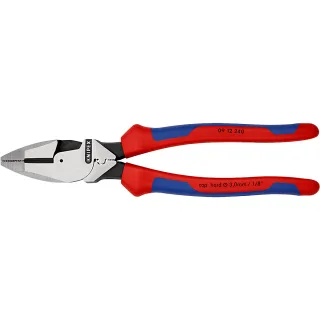 KNIPEX Kraft-Kombizange Lineman's Pliers atramentiert mit Kabeleinziehhilfe - 0912240