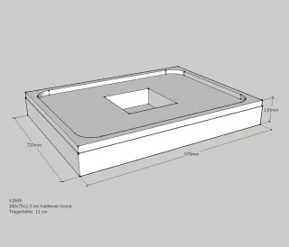 Neuesbad Wannenträger für Kaldewei Scona 750x1000x23 SD24076
