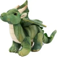 Teddys Rothenburg Kuscheltier Drache grün stehend 20 cm Plüschdrache Stofftier (Stoffdrache, Plüschtier, Fabelwesen)