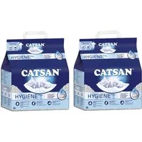 CATSAN Katzenstreu Hygiene Plus 2 x 9l (18l), nicht-klumpend & geruchsbindend