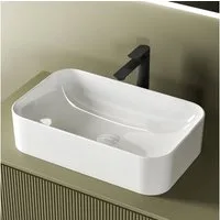 EMKE Aufsatzwaschbecken Keramik Waschbecken waschtisch badezimmer/Gäste-WC Handwaschbecken (Packung), waschbecken 60 cm breit