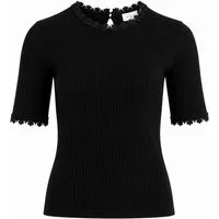 Vila T-Shirt VIBABIA FLOWER O-NECK 2/4 TOP/LC/1
