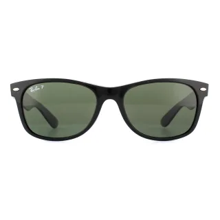 Lunettes De Soleil Ray-Ban Newfarer 2132 901/58 Noir Vert G-15 Polarisé 55mm