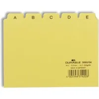 DURABLE Fächermappe Karteikartenregister A-Z gelb