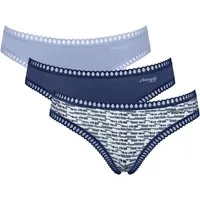 sloggi Minislip GO Crush (3er Pack) dehnbare Spitzendetails, Cotton-Mix