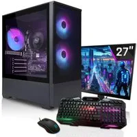 SYSTEMTREFF AMD Ryzen 5 5500 mit AMD Radeon RX 7600 8GB Gaming-PC-Komplettsystem (27", AMD 5500 5500, Radeon RX 7600, 16 GB RAM, 512 GB SSD)
