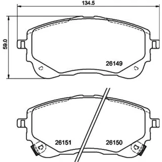 Hella Bremsbel?ge vorne Suzuki Swace Toyota Corolla